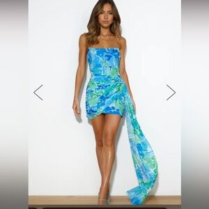 Hello Molly Runway Zayla Mini Dress Blue